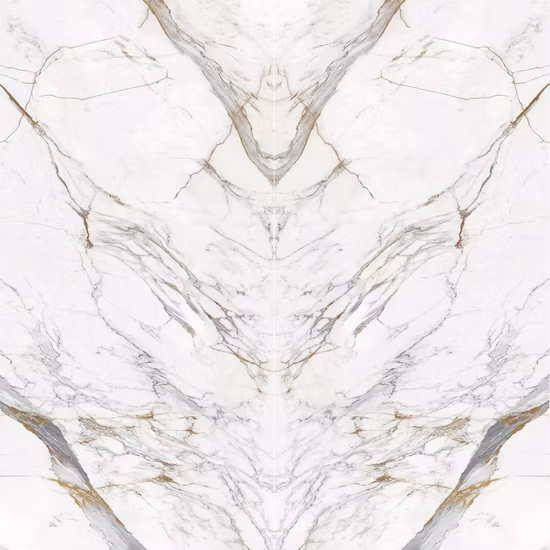 Surface solide de quartz blanc de Calacatta de dalle de pierre de veine d'or artificielle